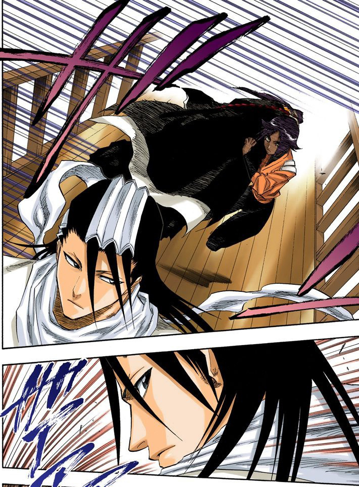 Byakuya decides to leave, claiming that he's bored, and Rukia passes o...